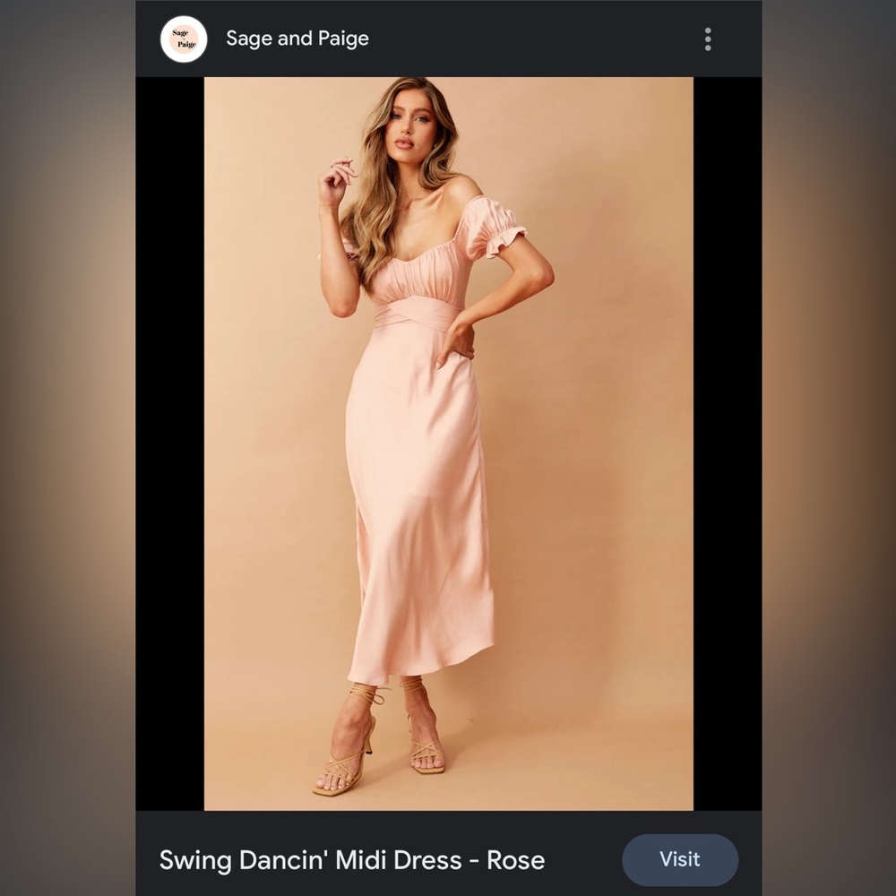 Swing Dancin’ Midi Dress | Rose | M - Medium | Sage & Page